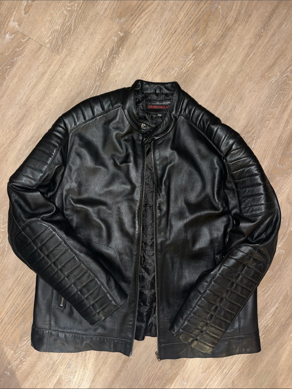 Men's Black Biker Leather Jacket